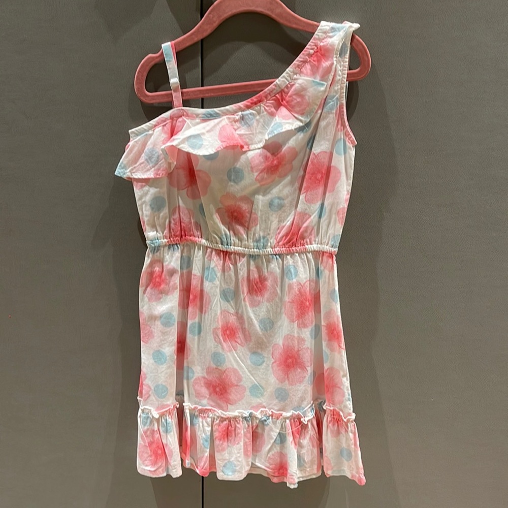 Girls one shoulder dress summer dress